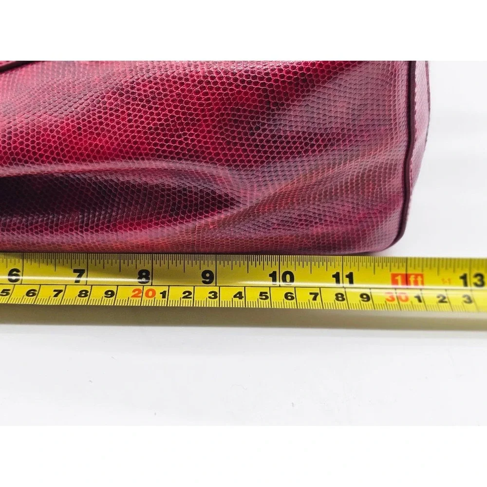 Diane Von Furstenberg DVF Large Shoulder Bag Women's Red Buckle Detail - Picture 8 of 16
